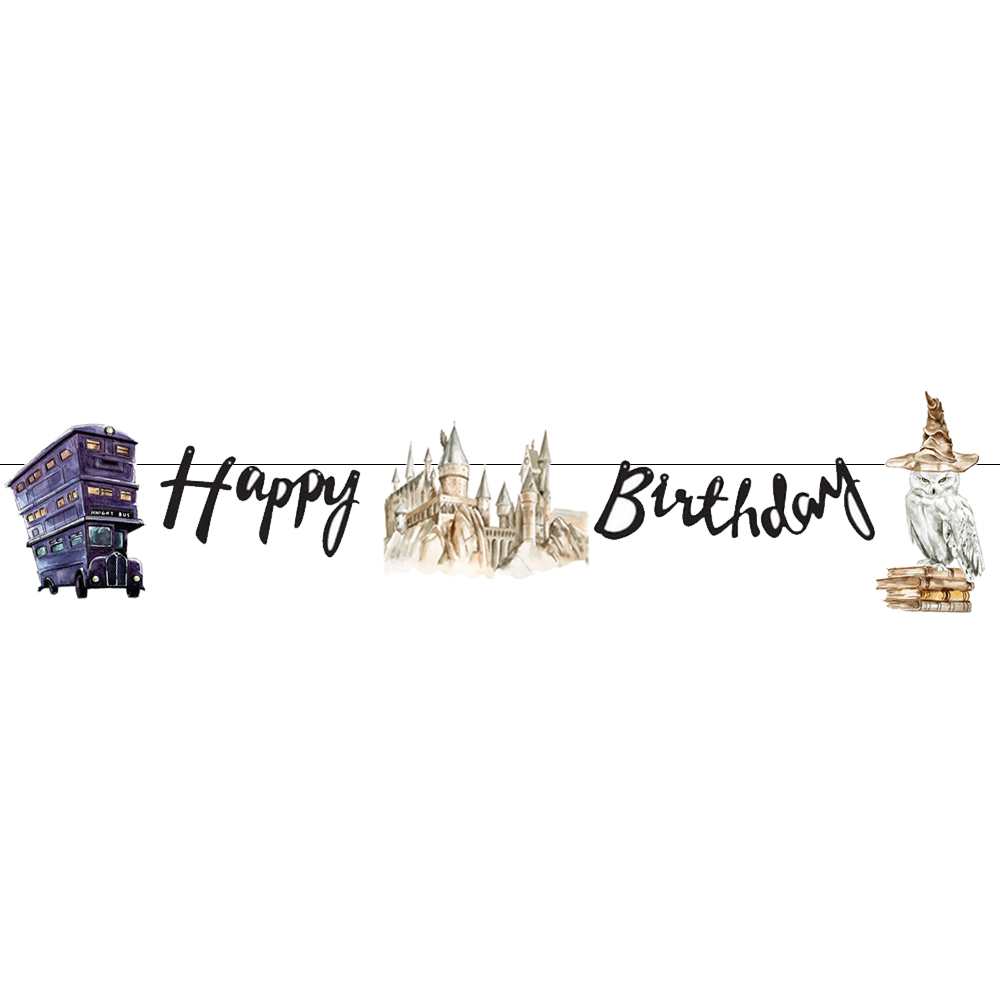 Harry Potter Konsepti Happy Birthday Kaligrafi Banner