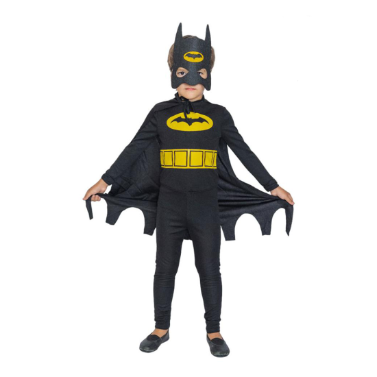 Batman Konseptli Maske ve Pelerinli Kostüm Seti