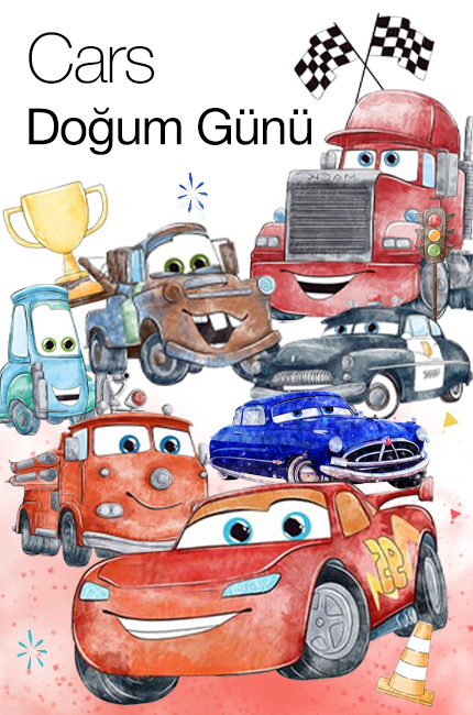 cars doğum günü konsepti