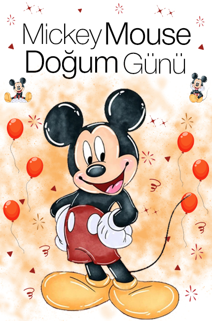 mickey mouse doğum günü konsepti