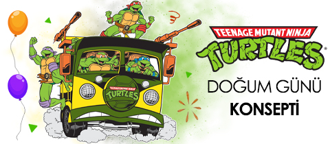 ninja turtles doğum günü konsepti