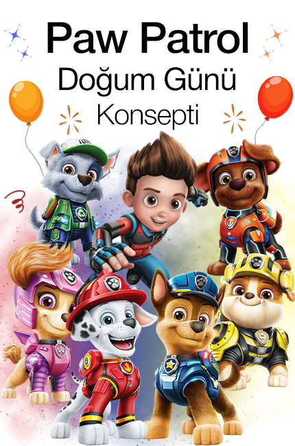 paw patrol doğum günü konsepti