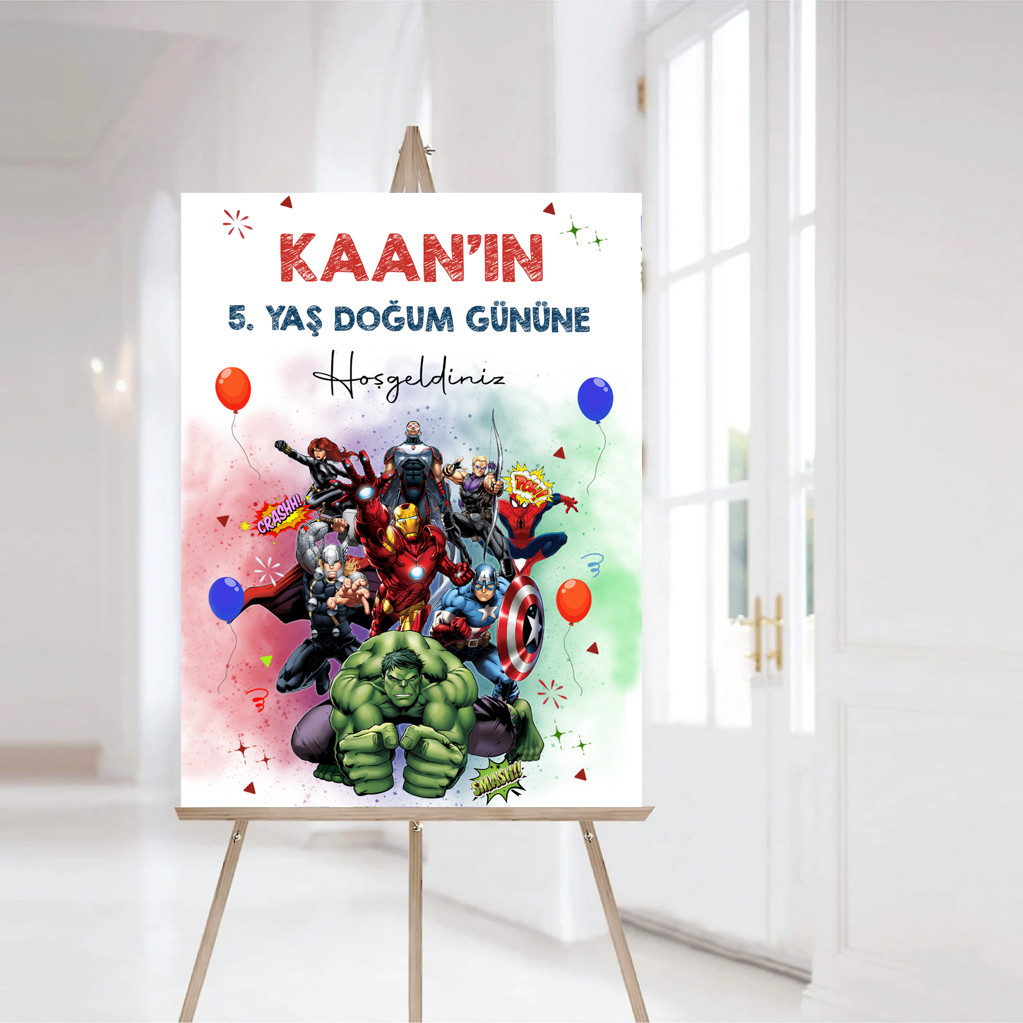 Avengers Karşılama Panosu Vinil Branda