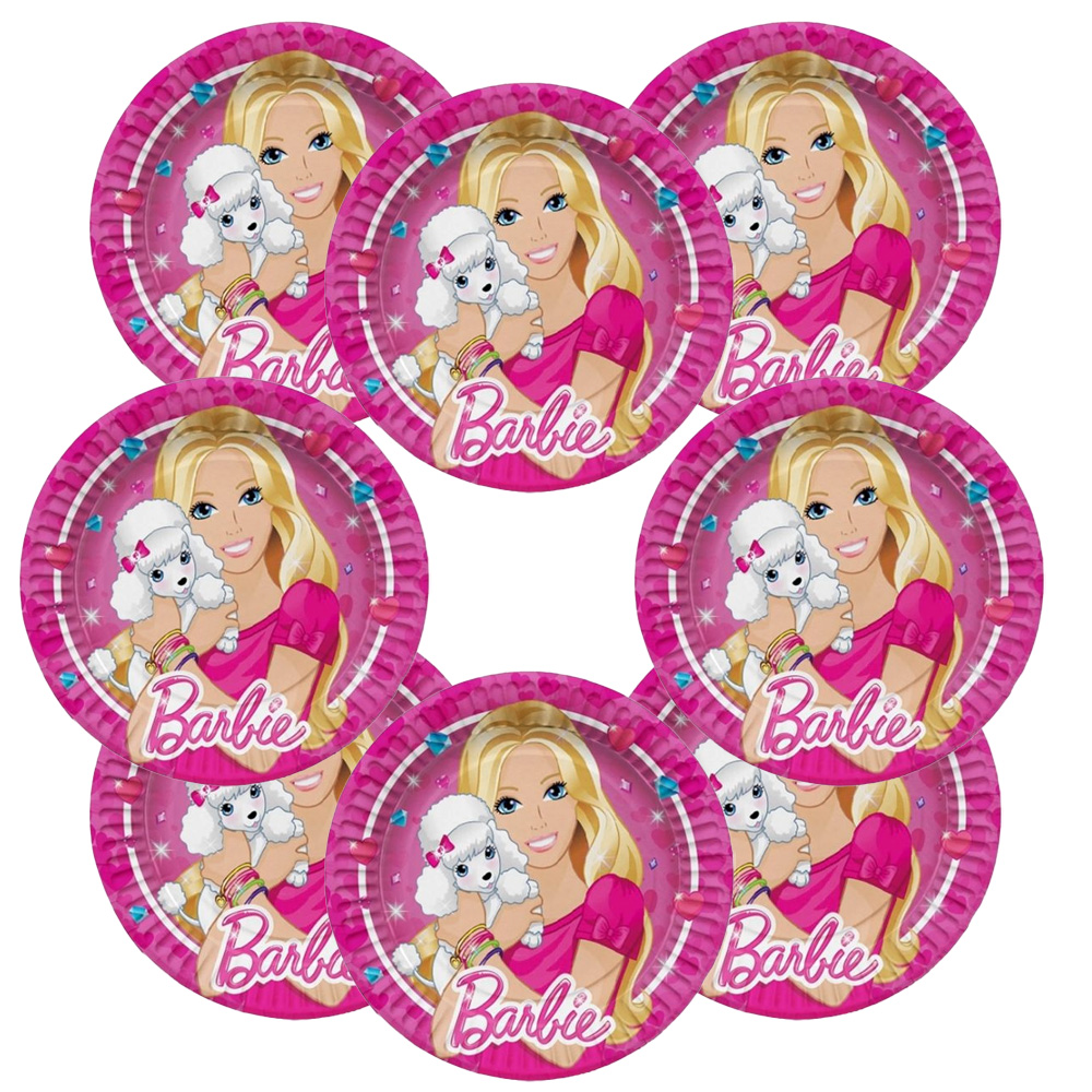 Barbie Konseptli 8 kişilik Parti Seti