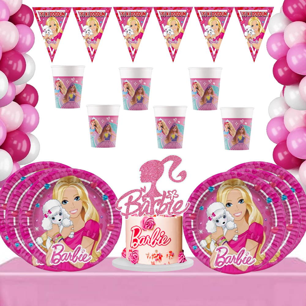 Barbie Konseptli 16 kişilik Parti Seti