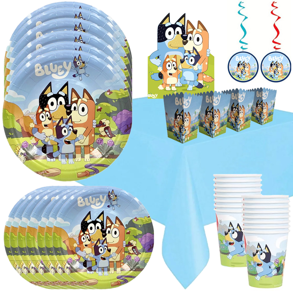 Bluey Konsepti Doğum Günü Parti Seti 8 Kişilik