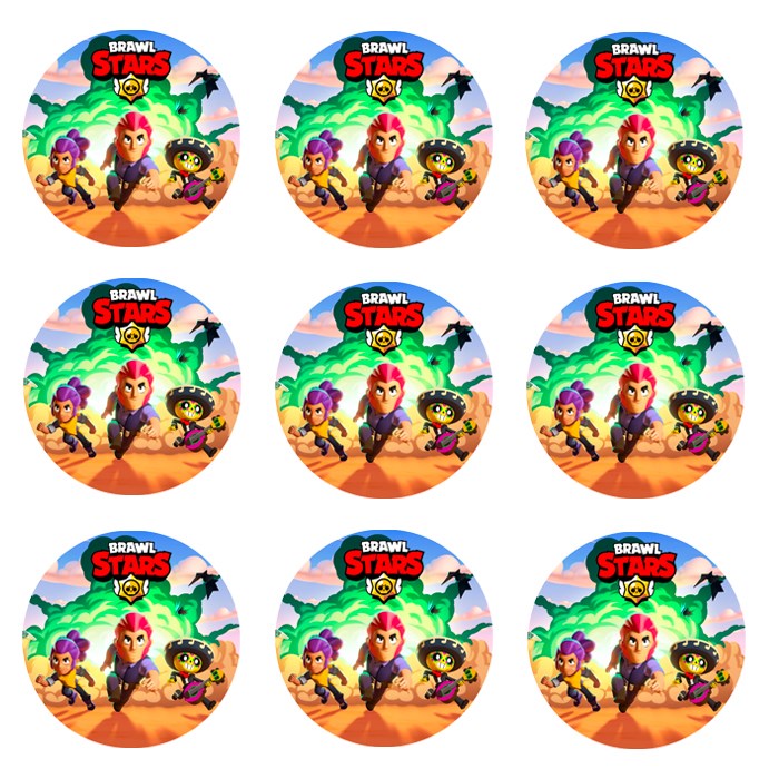 Brawl Stars konseptli Sticker 10 Adet - 5 cm