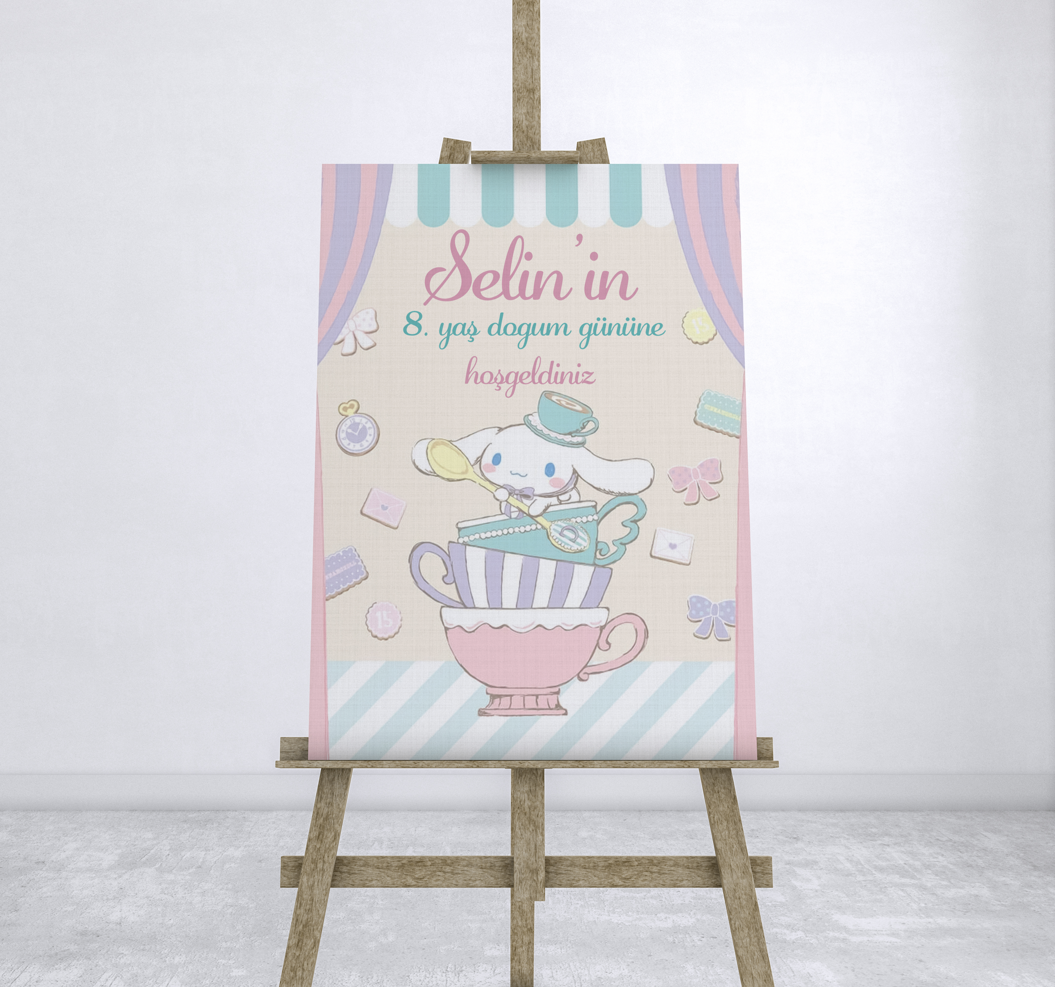 Cinnamoroll Karşılama Panosu Vinil Branda Afiş