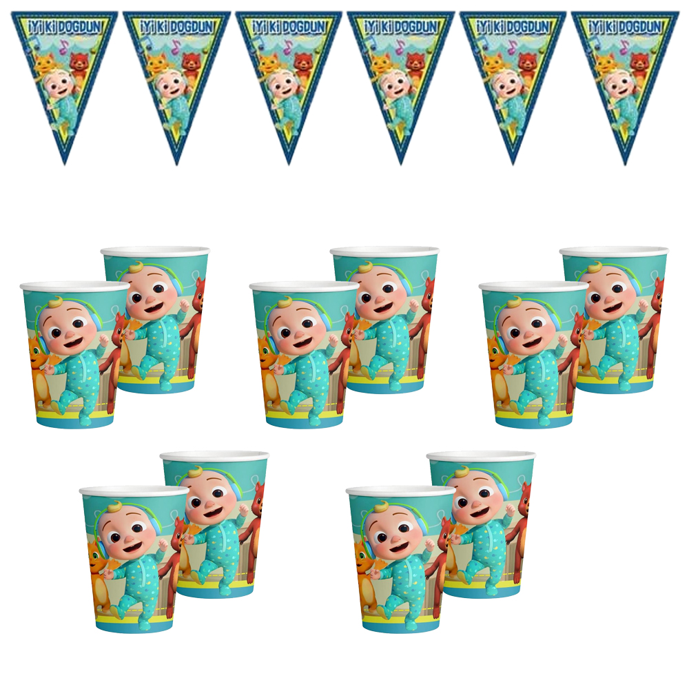 Cocomelon Konseptli 16 Kişilik Parti Seti