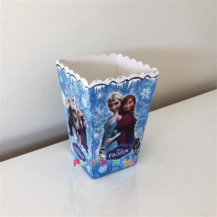 Frozen Doğum Günü Temalı Mısır Popcorn Kutusu - 5 Adet