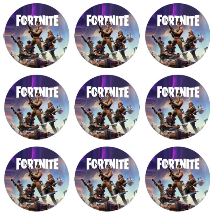 Fortnite Konseptli  Sticker 10 Adet - 5 cm