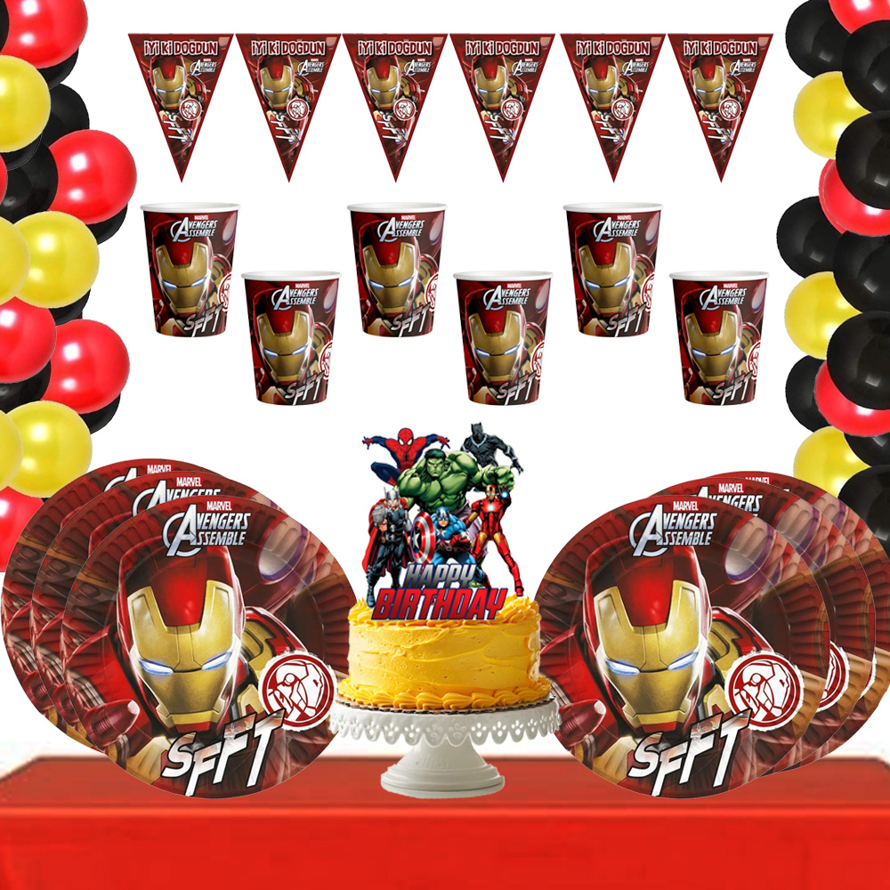 İron Man Konseptli 16 Kişilik Parti Seti