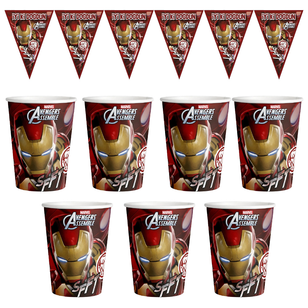 İron Man Konseptli 16 Kişilik Parti Seti