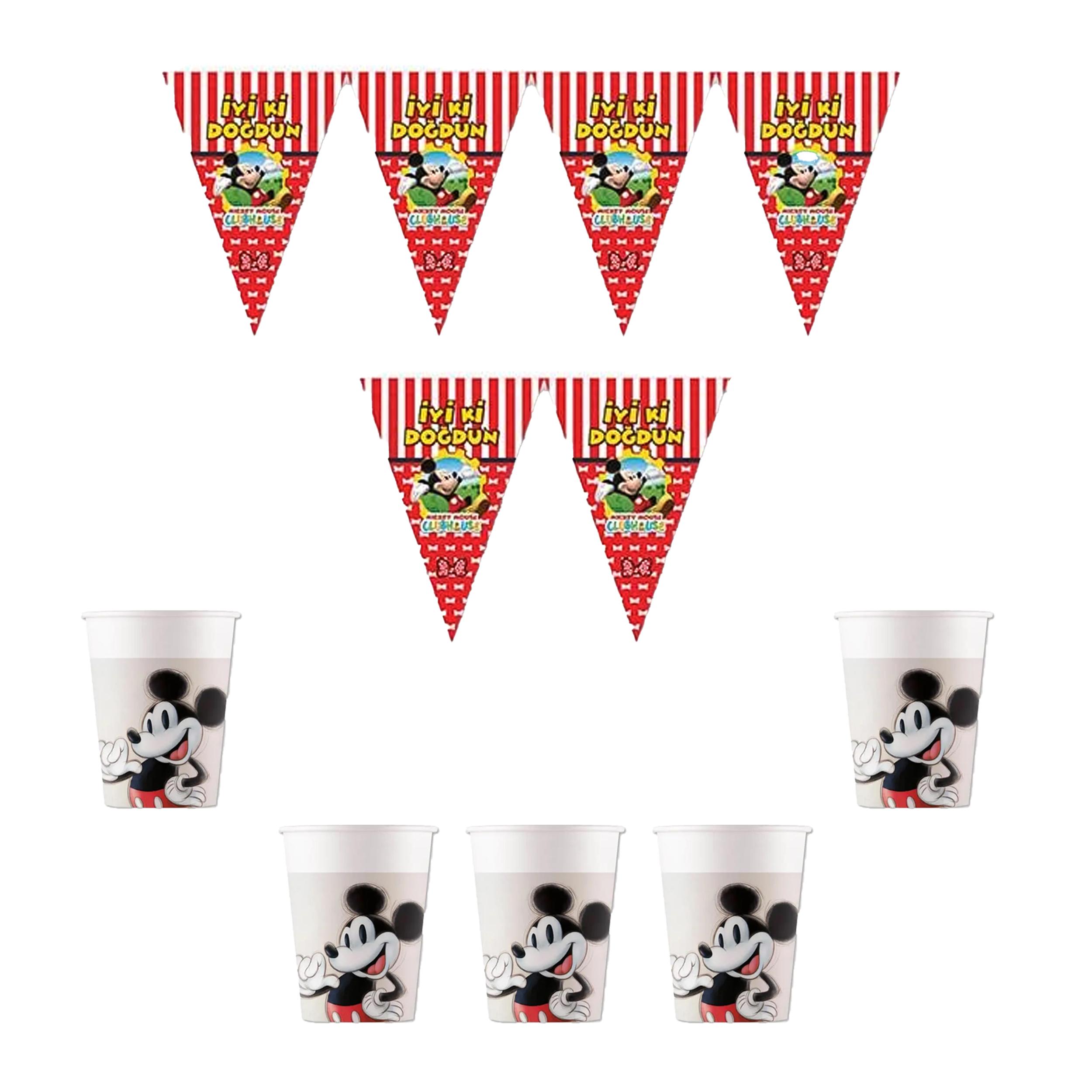 Mickey Mouse Temalı Doğum Günü Seti 8 Kişilik