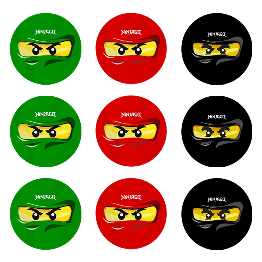 Ninja Go Temalı Etiket 5 cm 10’lu