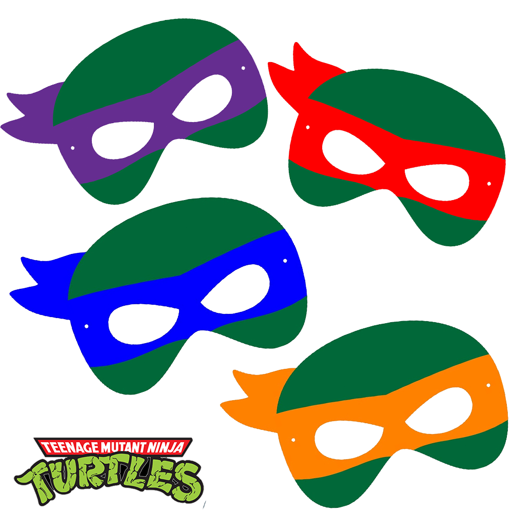 Ninja Turtles Temalı Kağıt Maske