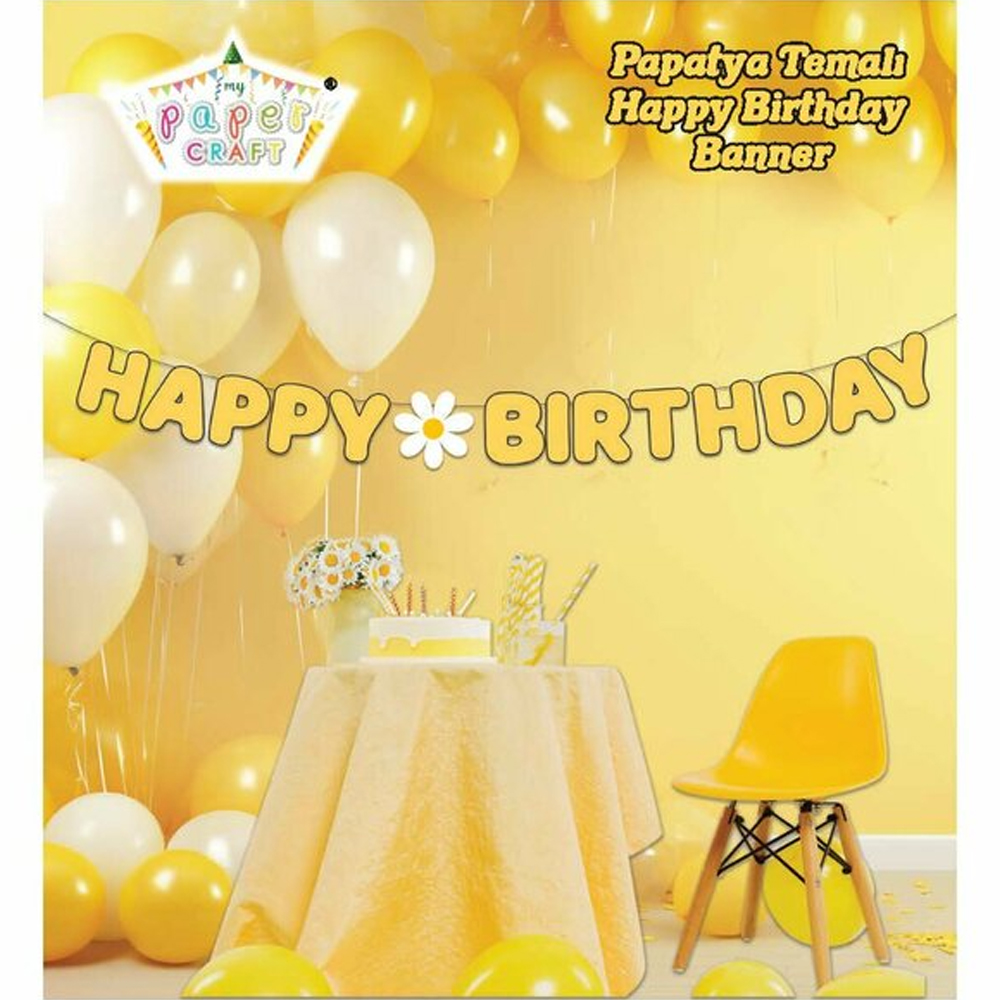 Papatya Konseptli Happy Birthday