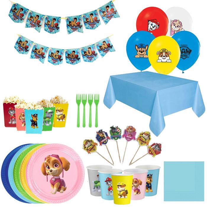 Paw Patrol Eko Doğum Günü Seti 15 Kişilik