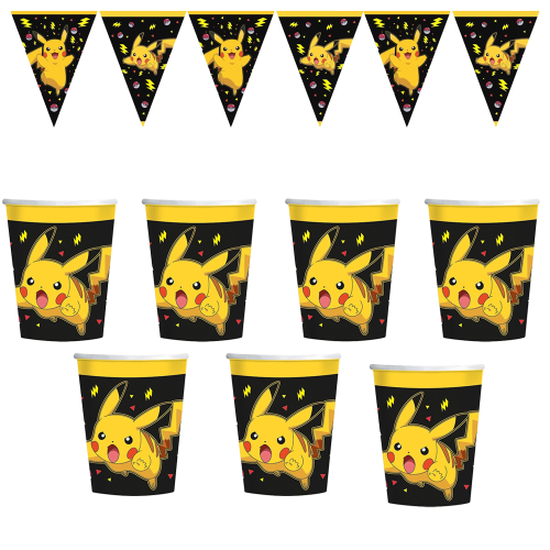 Pokemon Pikachu Konseptli 8 Kişilik Parti seti