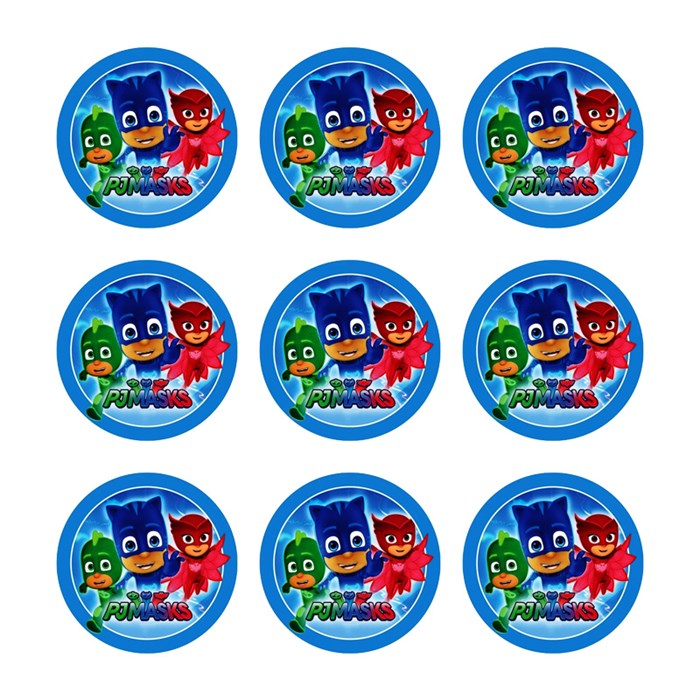 Pj Masks Pijamaskeliler konseptli Sticker 10 Adet - 5 cm