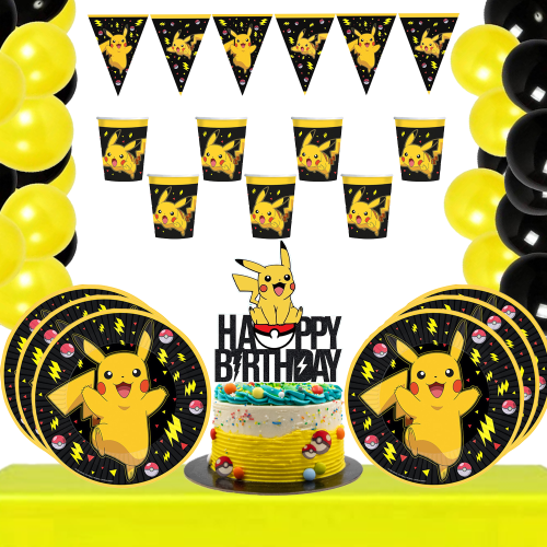 Pokemon Pikachu Konseptli 8 Kişilik Parti seti
