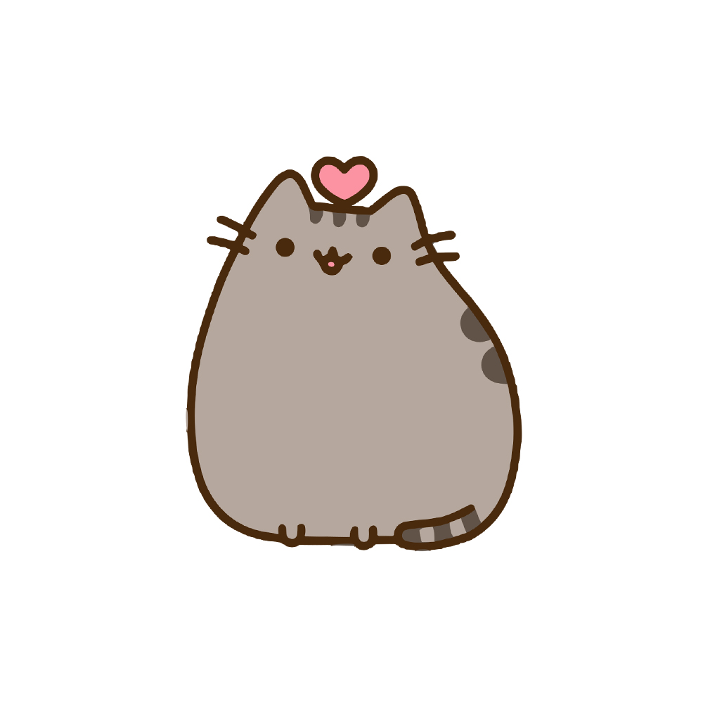 Pusheen Temalı 12cm Çıkartma