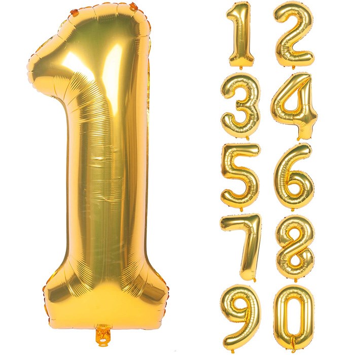 Gold Rakam Folyo Balon 1 Metre