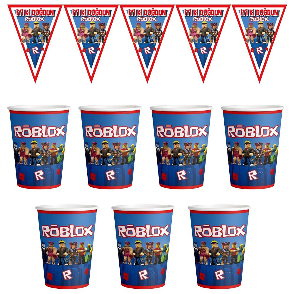 Roblox Konseptli 8 Kişilik Parti Seti
