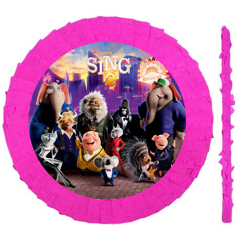 Sing 2 Konseptli Pembe Renk Pinyata 