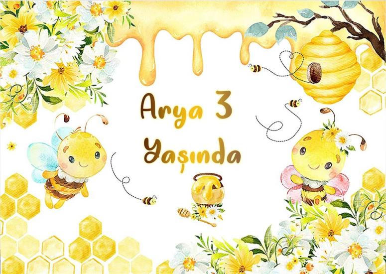 Arı Temalı Branda Afiş 