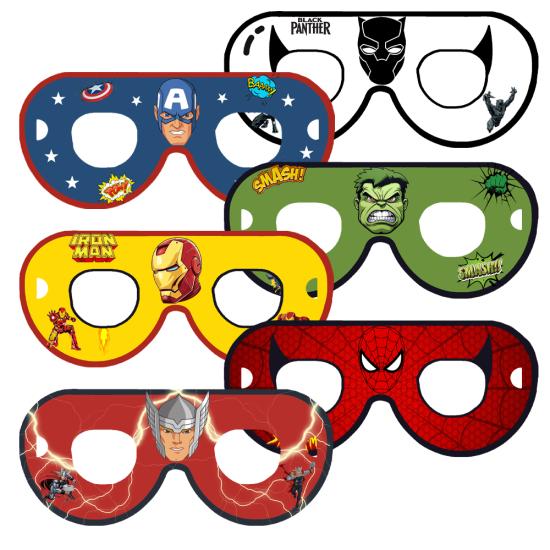 Avengers Konsepti Karışık Maske 6 adet