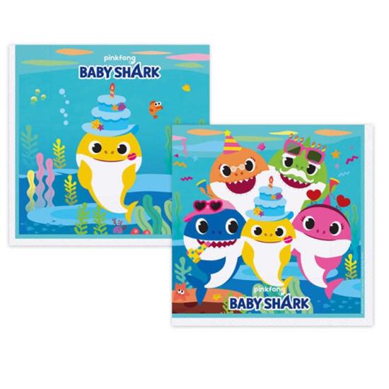 Baby Shark konseptli Peçete 16 Adet