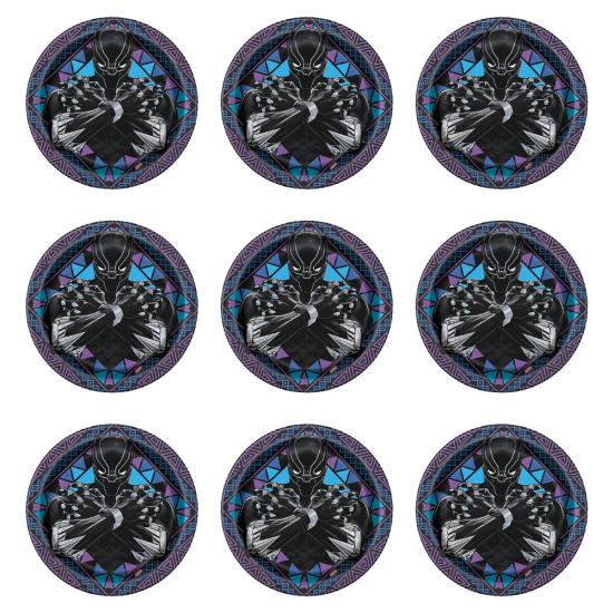 Black Panther Konsepti Etiket 5 cm 10’lu