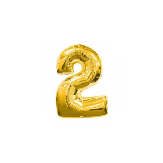Gold 2 Rakam Folyo Balon 40 cm