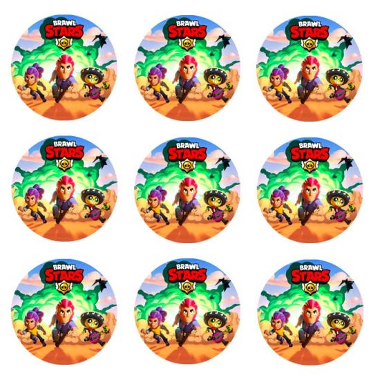 Brawl Stars konseptli Sticker 10 Adet - 5 cm