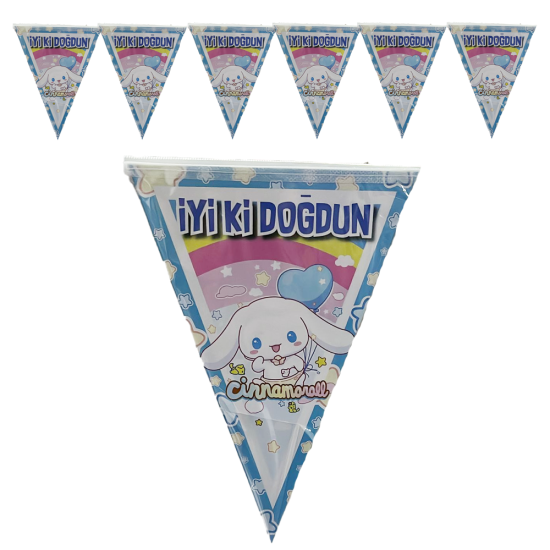 Cinnamoroll Temalı Flama Bayrak Set