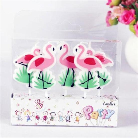 Flamingo Temalı Doğum Günü Mum