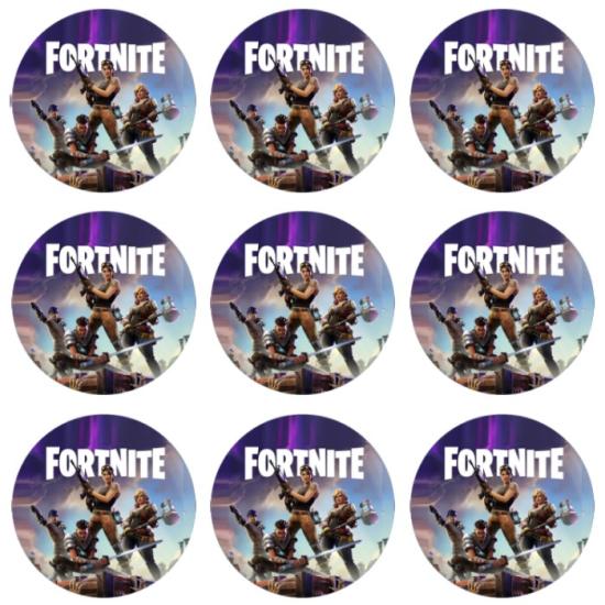 Fortnite Konseptli  Sticker 10 Adet - 5 cm