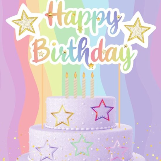 Gökkuşağı Temalı Pasta Süsü