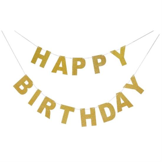 Happy Birthday Gold Banner