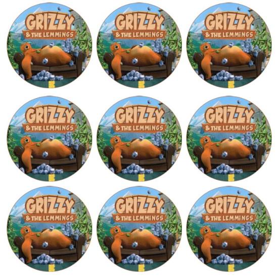 Grizzy ve Lemmingsler Konsept Sticker 10 Adet - 5 cm