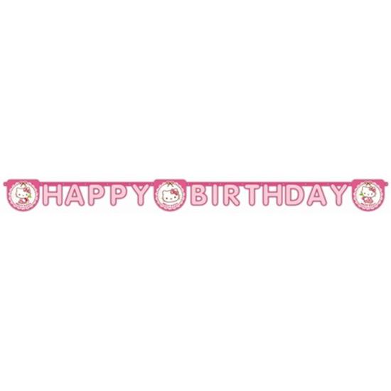 Hello Kitty Doğum Günü konseptli Happy Birthday Banner