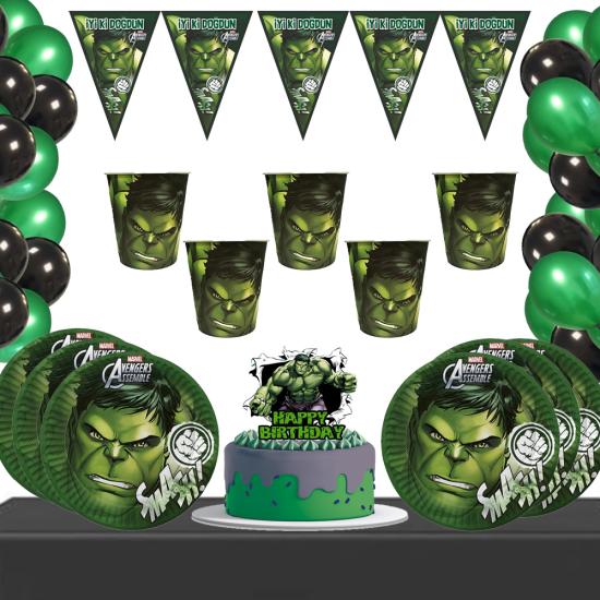 Hulk Konseptli 8 Kişilik Parti Seti