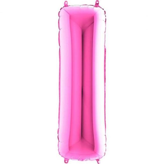 Fuşya I Harfi Folyo Balon 1 Metre