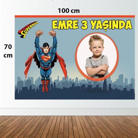 Kişiye Özel Superman Doğum Günü Afişi