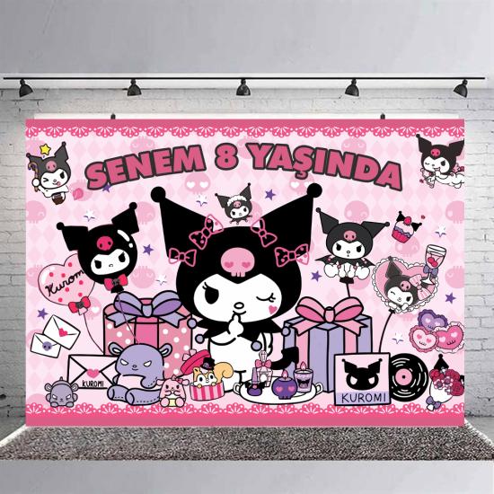 Kuromi Konsepti Kişiye Özel Doğum Günü Branda Afiş