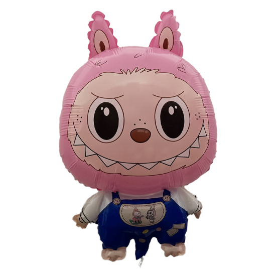Labubu Temalı Pembe Renk Folyo Balon