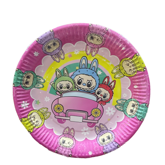 Labubu Temalı Karton Tabak