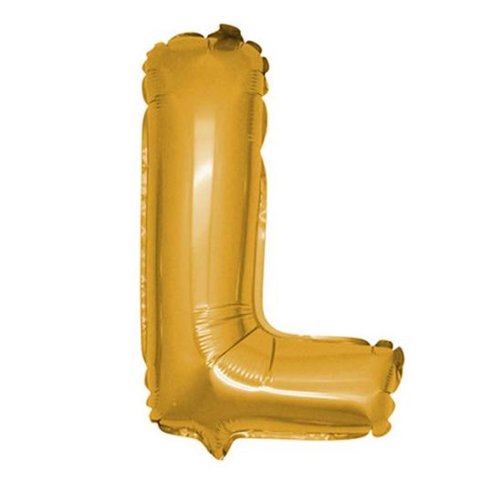 Gold L Harfi Folyo Balon 1 Metre