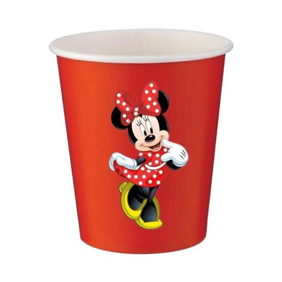 Minnie Mouse Stickerlı Bardak - 5 Adet